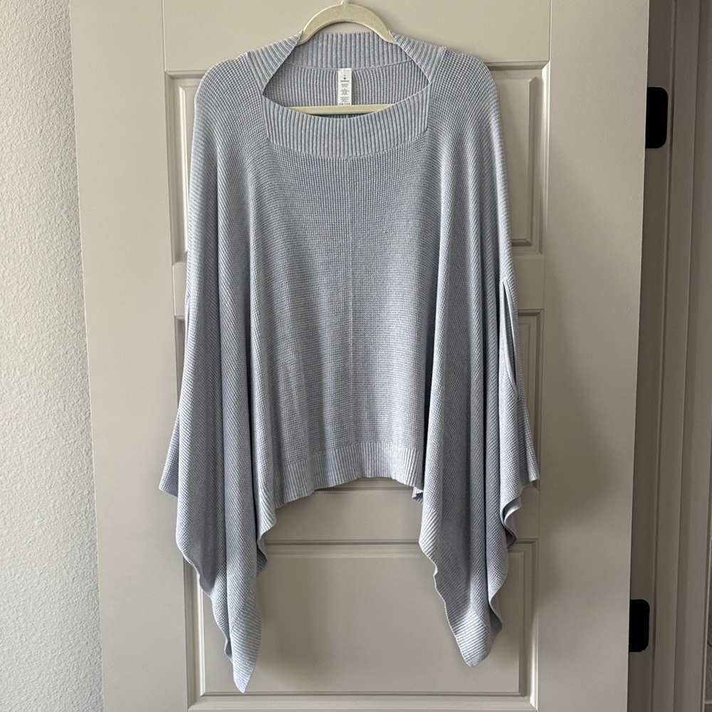 Lululemon Athletica Gray-Blue Knit Poncho